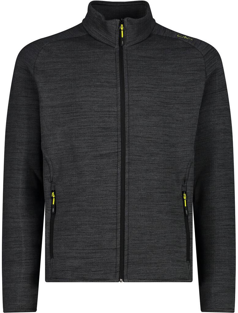 Куртка CMP Мужская куртка из меланжа Stretch Performance Fleece (30E9707) stretch Fleec (30E9707) piombo mel.-zolfo
