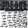 Delta Military Special Forces Police Figure Building Blocks - Ghost Soldier Assembly Toy for Kids
