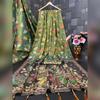 Soft premium handloom fabric Digital Print With  Rich Pallu With Lace Border On Saree