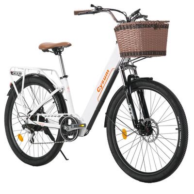 Cysum Cityrun Electric City Bike 26-Inch Tire 250W Motor 36V10Ah Built-in Battery 60–80 Km Max Range Shimano 7-Speed