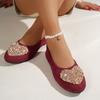 Fashion 2025 New Women Elegant White Love Heart Women's Flat Round Toe Comfort Slip-On Ladies Loafers Leather Single Mules Shoes