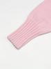 French Pink V-Neck Knitted Sweater Pullover