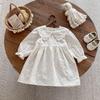 Herbst-Stickerei-Kragenkleid für Mädchen, Alter 1-8 - Eleganter Frühlings-/Herbst-Prinzessinnenrock