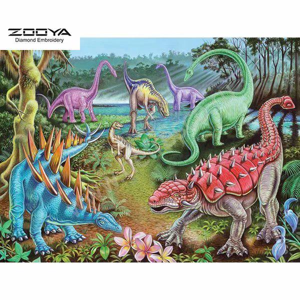

ZOOYA DIY 5D полный круглый горный хрусталь животное дракон Алмазная вышивка картина вышивка крестом домашний декор