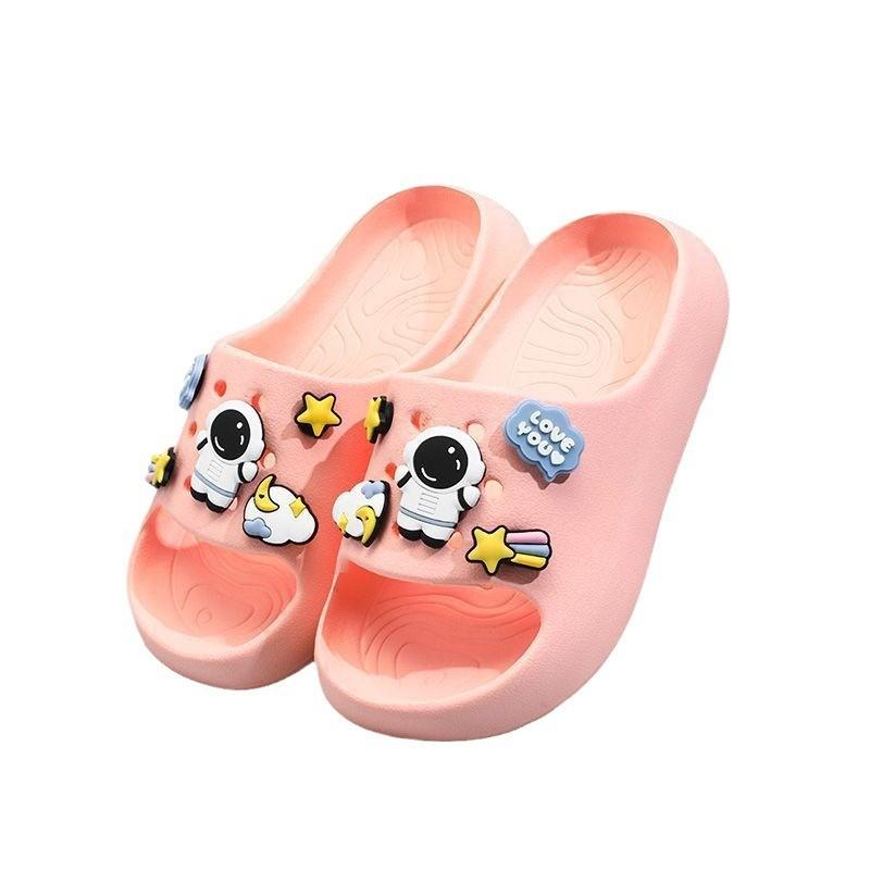 Colorful Astronaut Mini Childrens Slippers Fun Eva Slide Sandals For Indoor And Outdoor Use