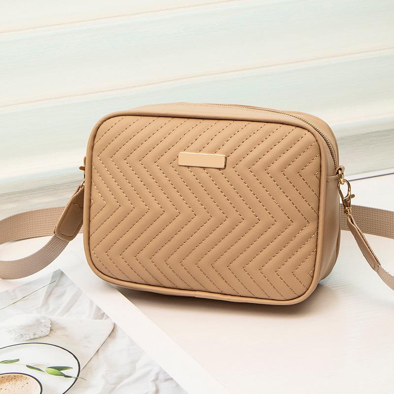 Small square bag women's bag summer wave embroidered versatile shoulder messenger small bag lightweight mobile phone bag