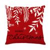 Letter Print Christmas Pillow Cover Home Sofa Bedroom Pillow Cushion Cover Linen Stripe Cushion Cover