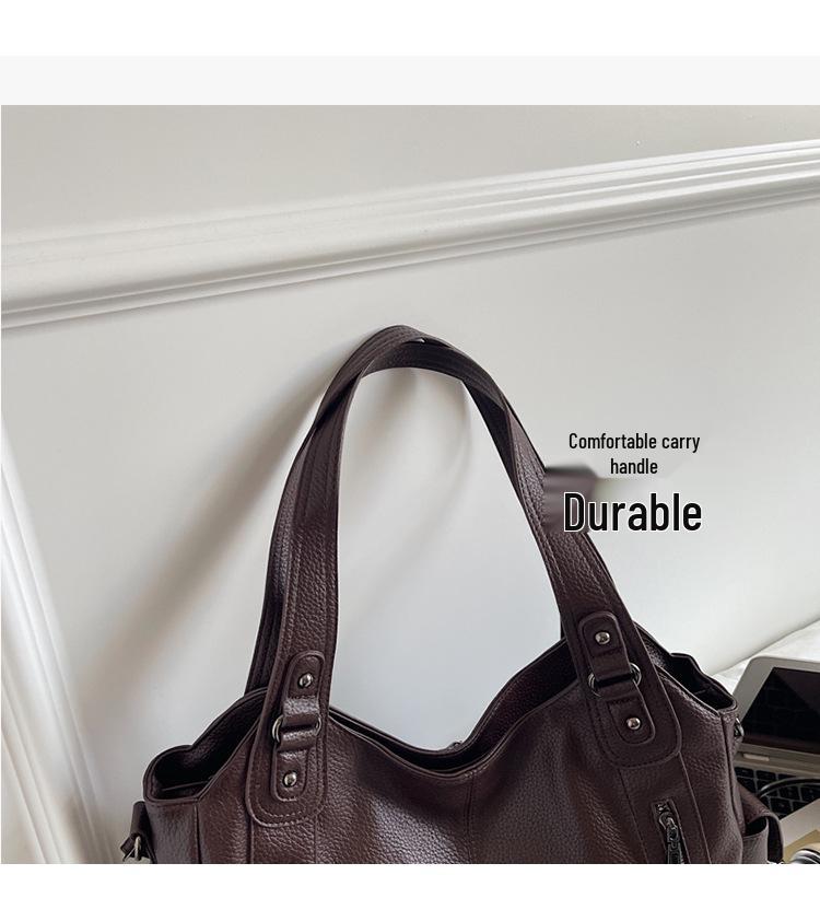 Damen 2025 Große Litschi-Muster Vielseitige Tote/Handtasche/Umhängetasche mit High-End-Appeal