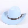 Beliebte europäische und amerikanische Mode OL-Stil einfarbiger Cowboyhut Herren und Damen High-End Zylinder Jazzhut Filzhut
