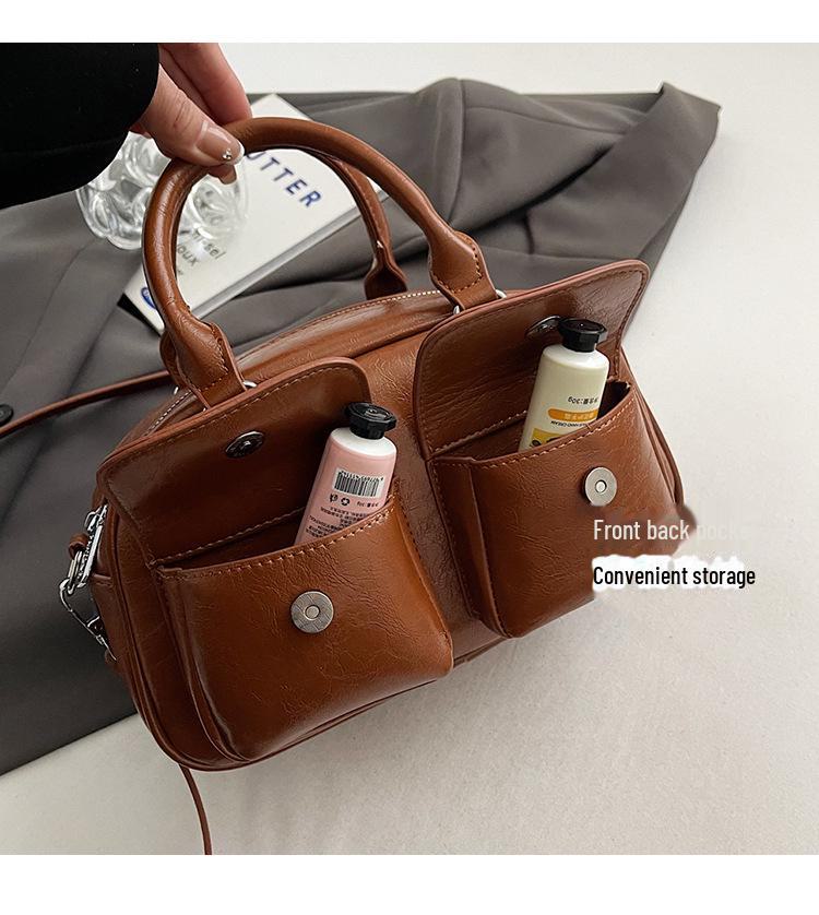 Korean Retro High-End Trendy Baseball Shoulder Bag for Women 2025
