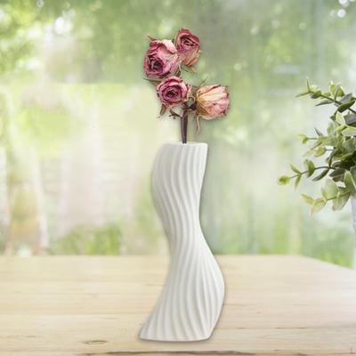 Dekorative Vase Geschwungener Blumenflaschenhalter Geschenk Deko Statue Blumentopf Tischschmuck für
