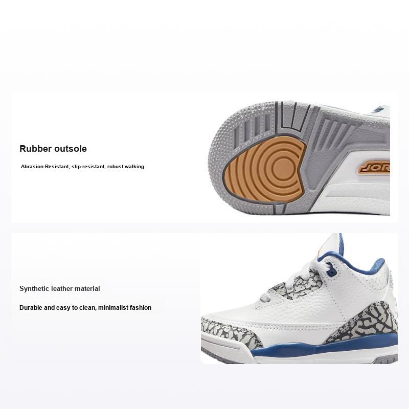 Air Jordan 3 Retro TD Washington Wizards Детские кроссовки Белый металлик-медь True-Blue DM0968-148 22