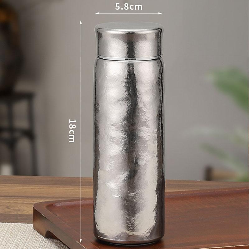 200/300ml Pure Titanium Thermos with Filter, Double Layer Vacuum Flasks,drinkware, Holiday Gifts, Portable Student Water Bottle