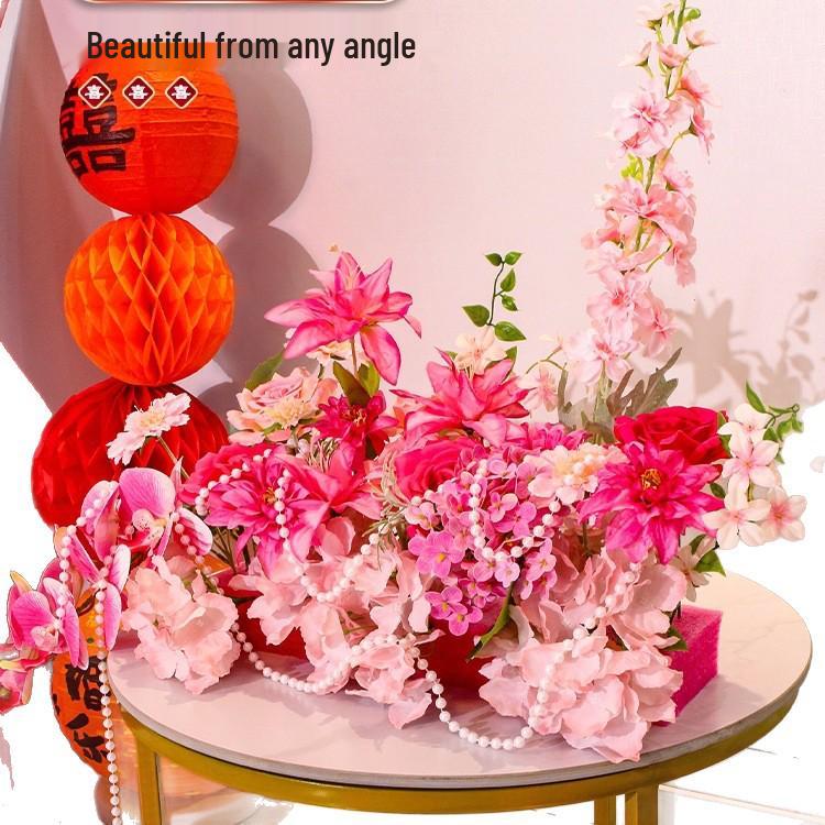 Wedding Floral Decorations: Bedside, Dining, and Desktop Arrangements for Festive Occasions and Engagements.