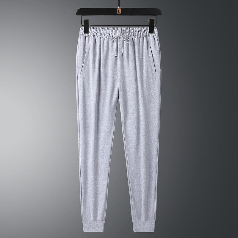 Spring and Autumn Men's Casual Sports Pants Thin Slim-fit Tie-Toe Straight Sweatpants