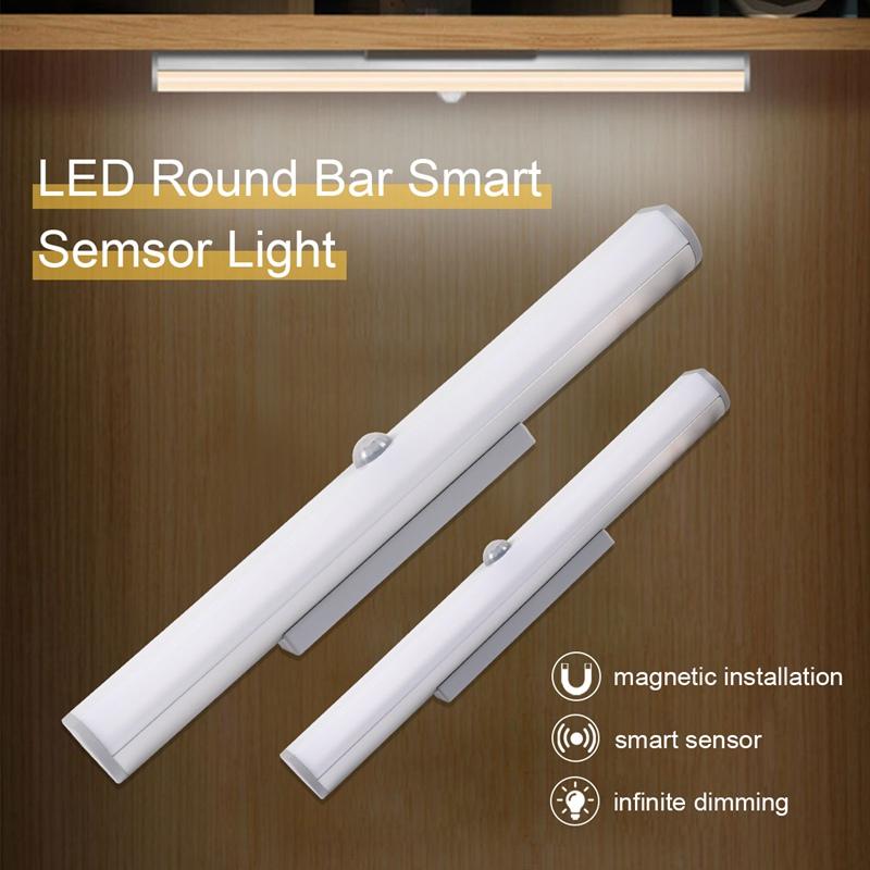 3 Color Dimmable LED Under Cabinet Light USB Rechargeable Magnetic Base Closet Light Motion Sensor Stairs Light For Kitchen Room