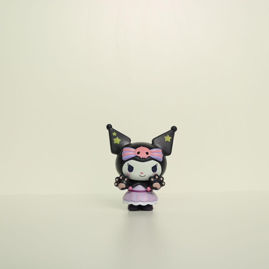 6 Purple Egg-Smashing Kuromi Figure Dolls - Creative Melody Toy Gift