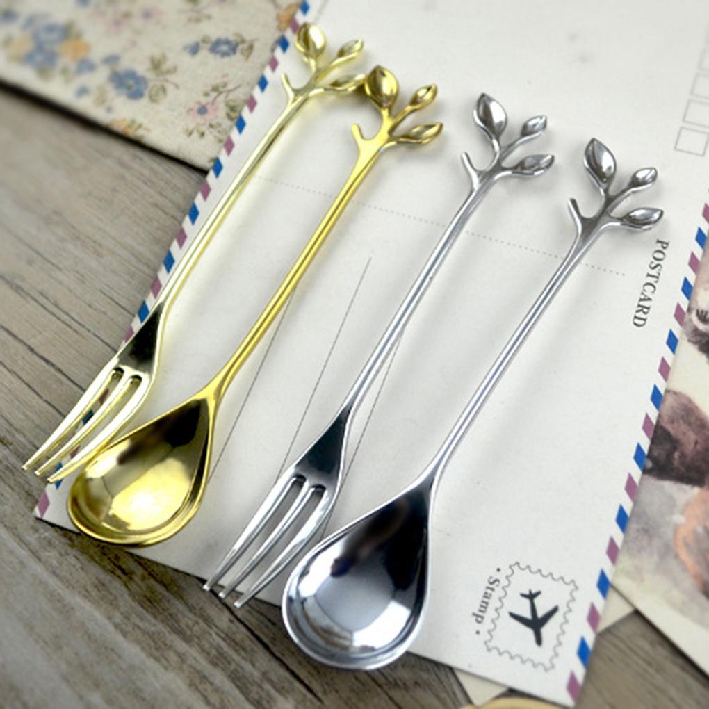 Nerezová ocel Tvar listu Kávová dezertní lžička Čajová lžička Vidlička Domácí lžíce