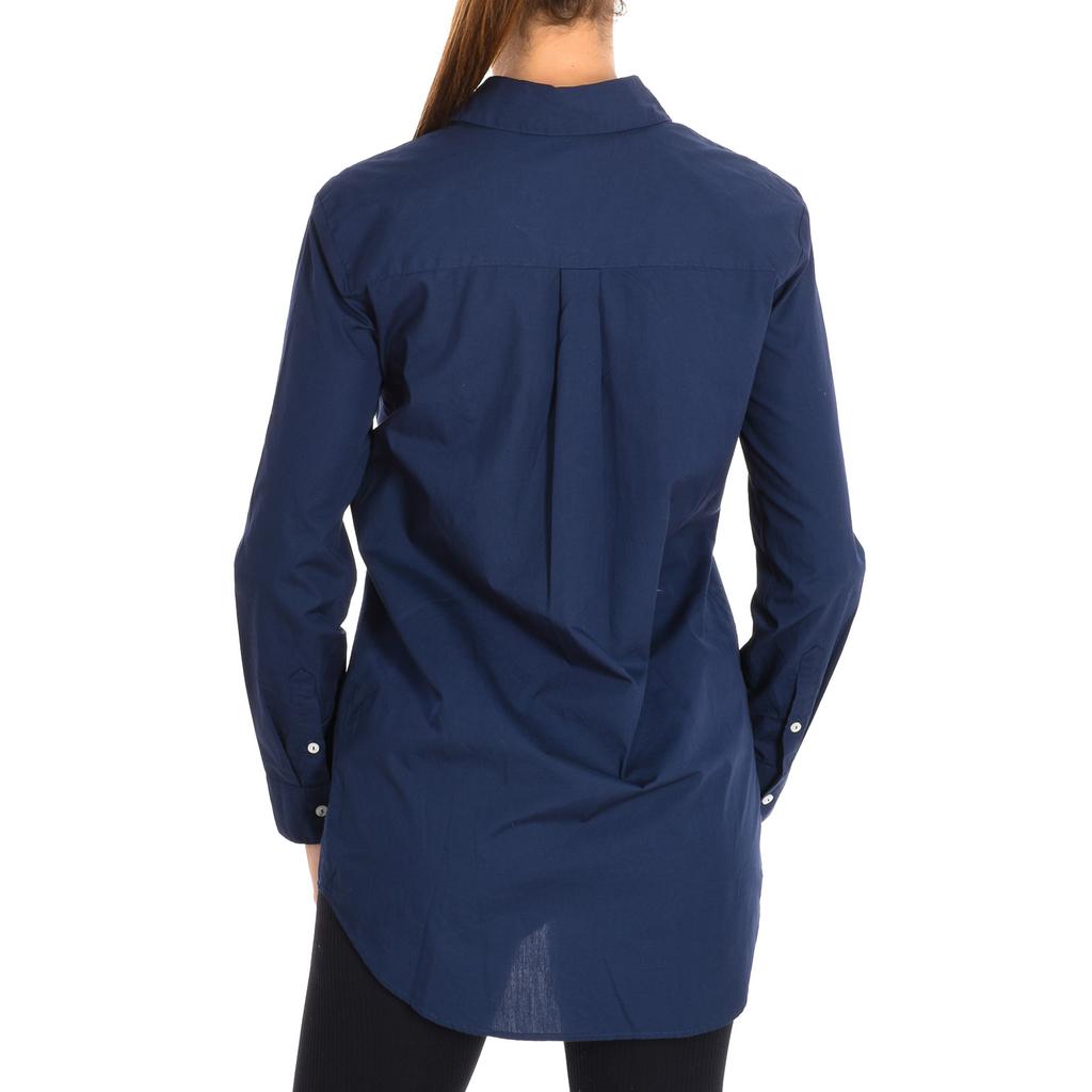 Women's Long Sleeve Lapel Collar Shirt 5WR85Q8L4