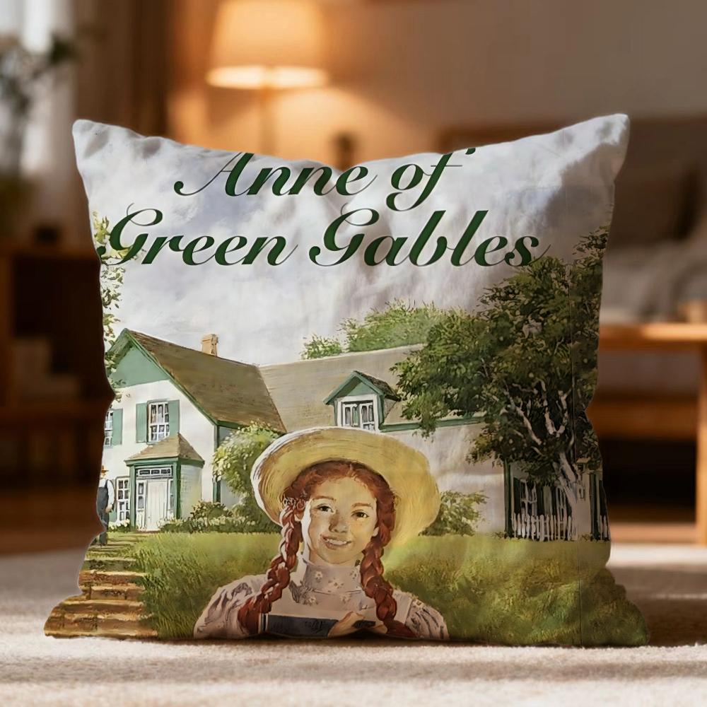 Hot AAnne of Green Gableses Cushion Cover Soft Washable Pillow Case Multi-Scene for Couch Bed Travel Office Use