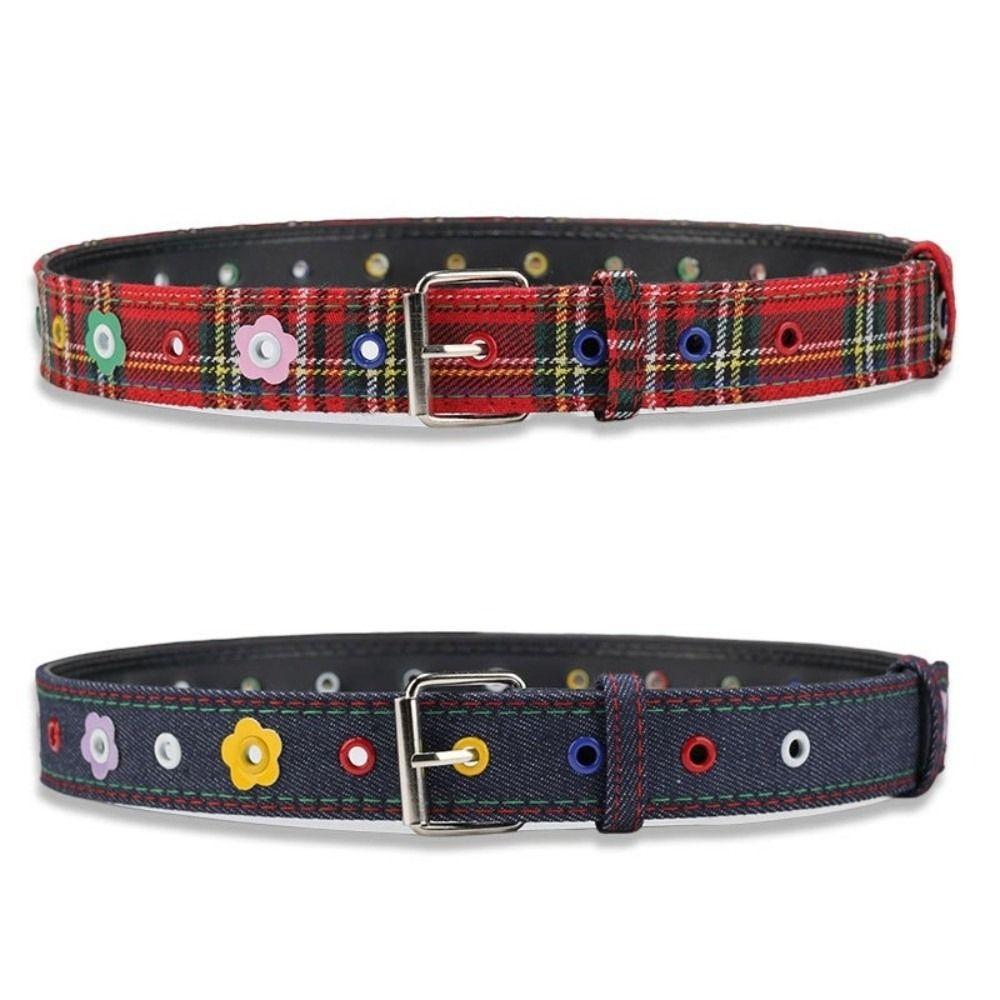 Y2k Dopamine Flower Belt Korean Style Women's Jeans Belt Fashion Pin Buckle Waistband Women Gifts