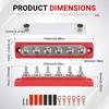 M6 Terminal Studs Bus Bar Distributor 150A 4Way 6Way Red Black 48V Heat-Resistant Power Distribution Block Copper For EV Battery