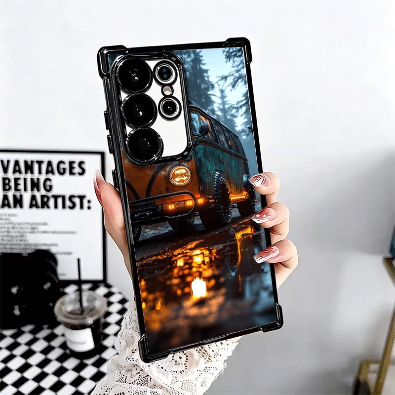 Vintage Car Retro Nostalgia Plating Phone Case For Samsung Galaxy S24 S25 FE S26 Edge S23 Ultra S22 S21 Plus S20 Anti-Fall Airab