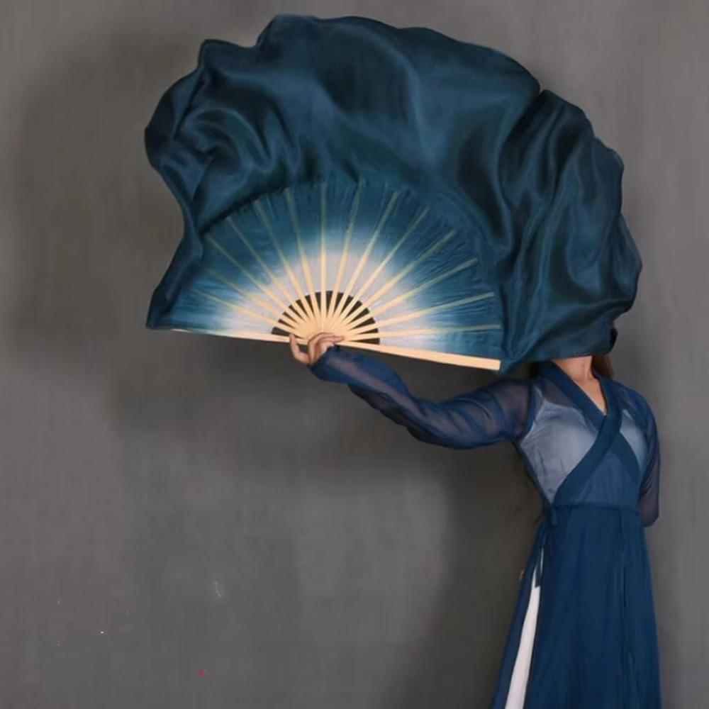 Hand Dye Classical Dance Fan Traditional Folding Fan Durable Hand Fan  Performance