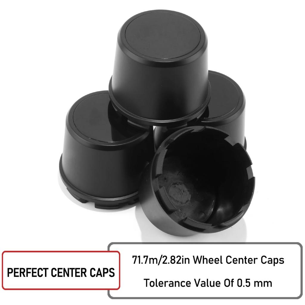 Rhinotuning Wheel Center Cap 71.7mm 67mm 4pcs Wheel Center Cap Matte Black Wheel Cap