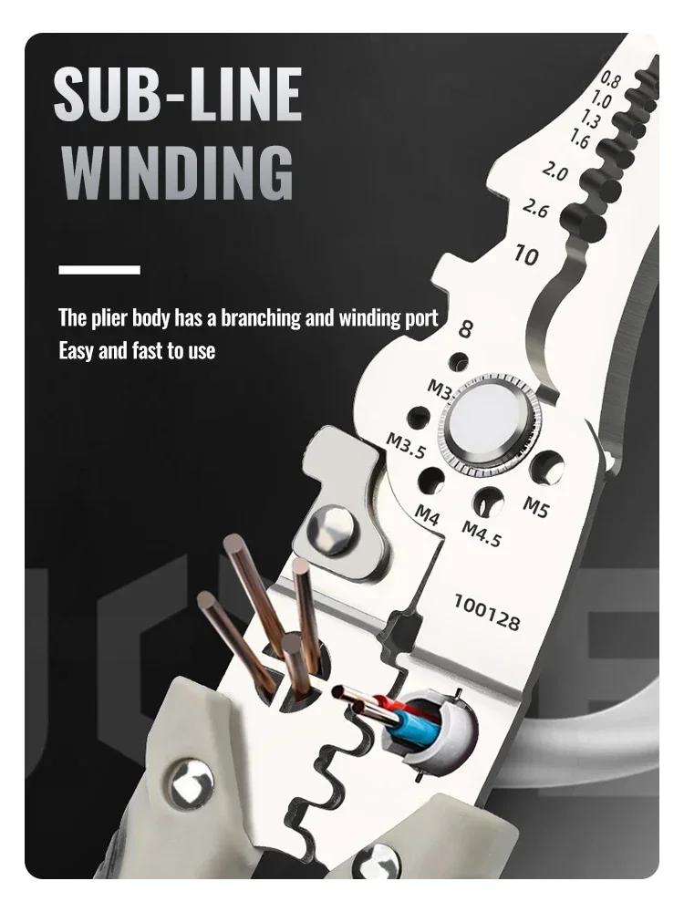 Crimper Cable Cutter Adjustable Automatic Wire Stripper Multifunctional Stripping Crimping Pliers Terminal Hand Multi Tool