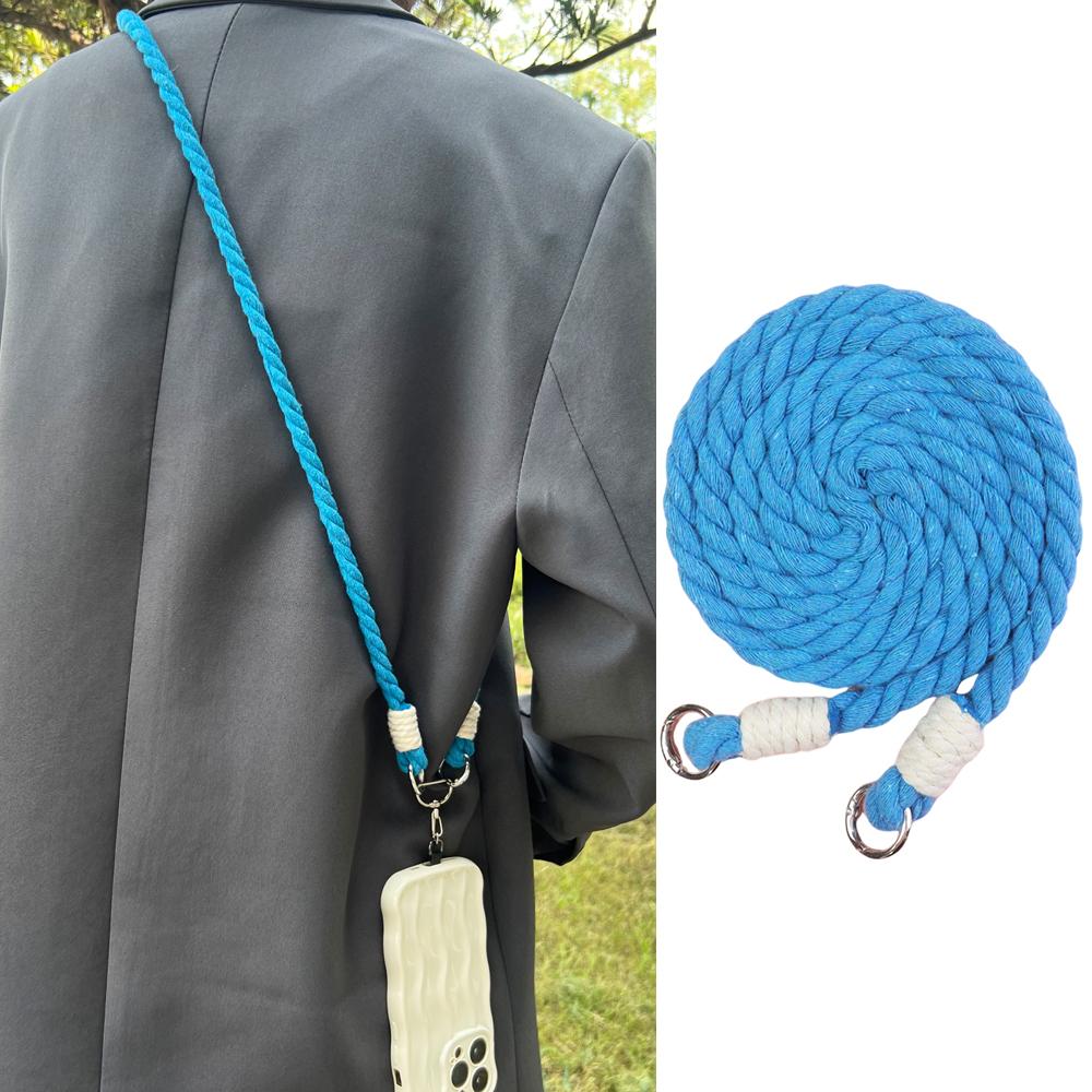 Reine handgemachte abnehmbare verstellbare mehrfarbige dicke Seil Handy Lanyard Hals hängen schrägen Körper