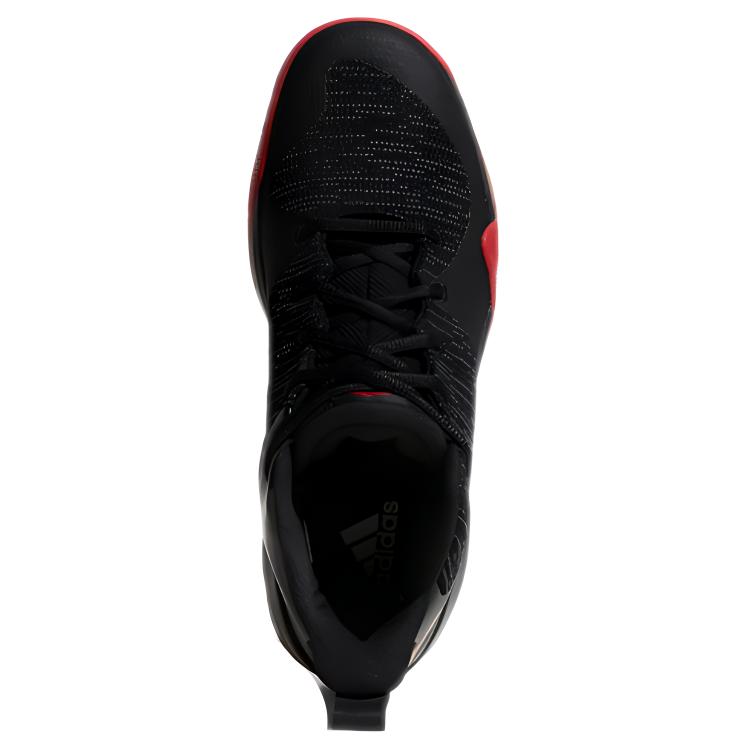 Adidas Explosive Flash Comfortable Slip Resistant Abrasion Resistant Mid top Vintage Basketball Shoes Men's Black Red B43614
