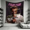 Fight Club Wall Tapestry Aesthetic Wall Hanging Printed Fabric Blanket Decorative Tapestries for Bedroom Living Room Home Decor