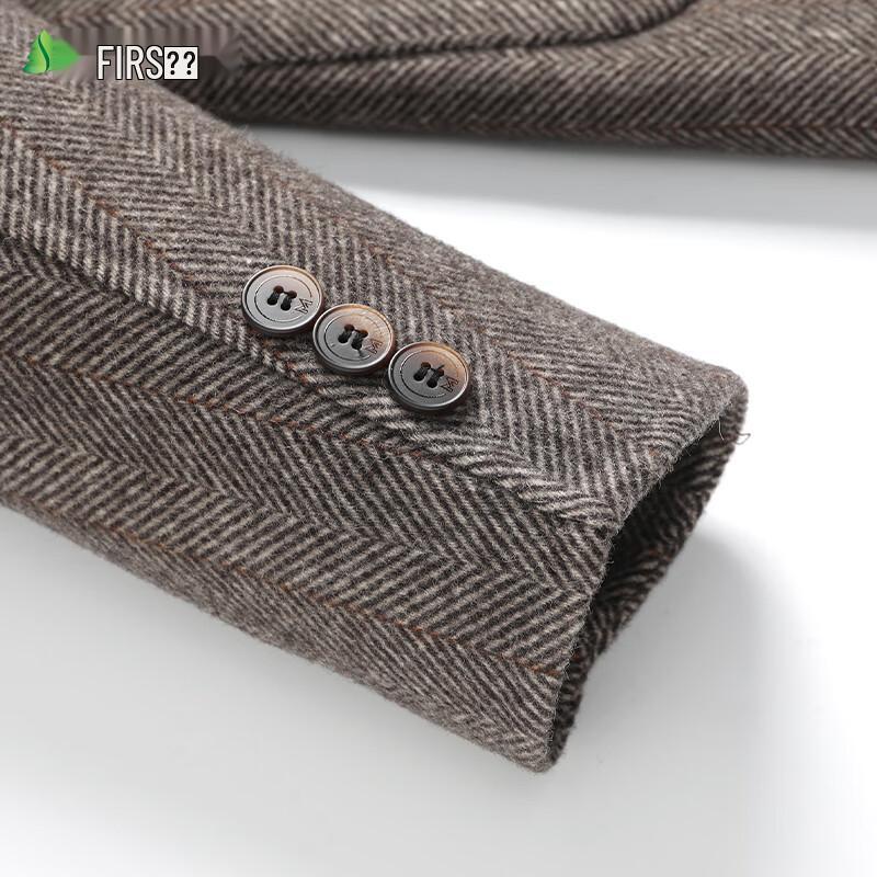 Men's Slim Fit Sheep Wool Double-Faced Suit Jacket