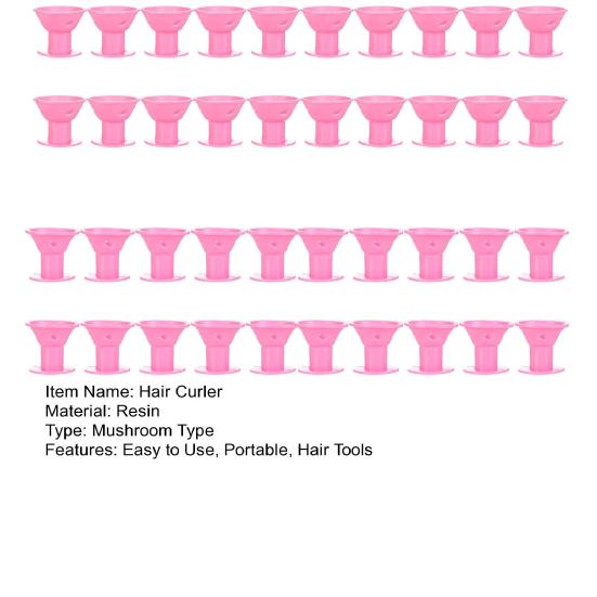 40Pcs Mushroom Shaped Hair Curler Assorted Size No Heat Hair Roller Portable Home Travel Lazy Women Girls Hair Curling Tools