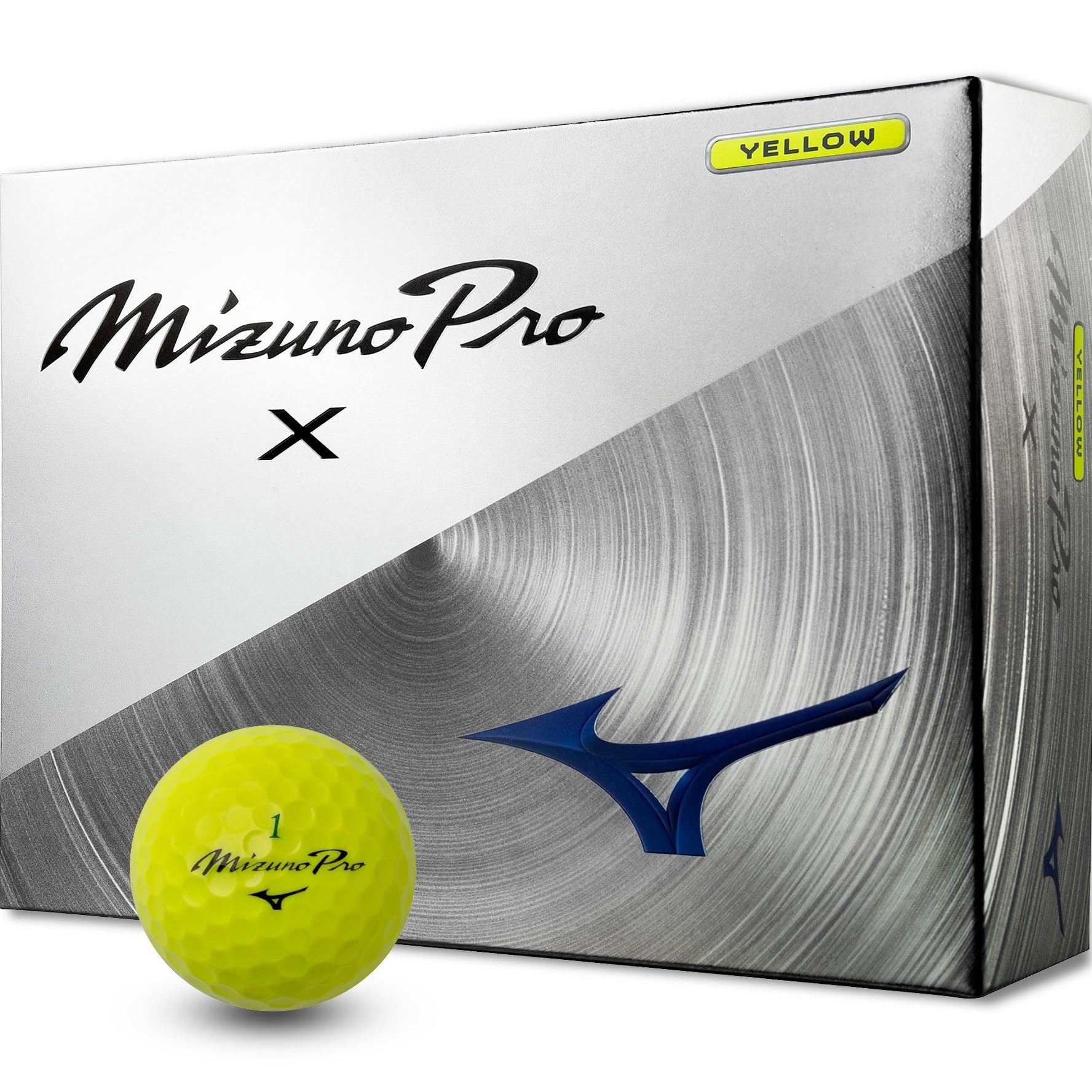 MIZUNO Pro X Yellow Golf 1 Dozen 5NJBT835 Balls, (12 Balls),
