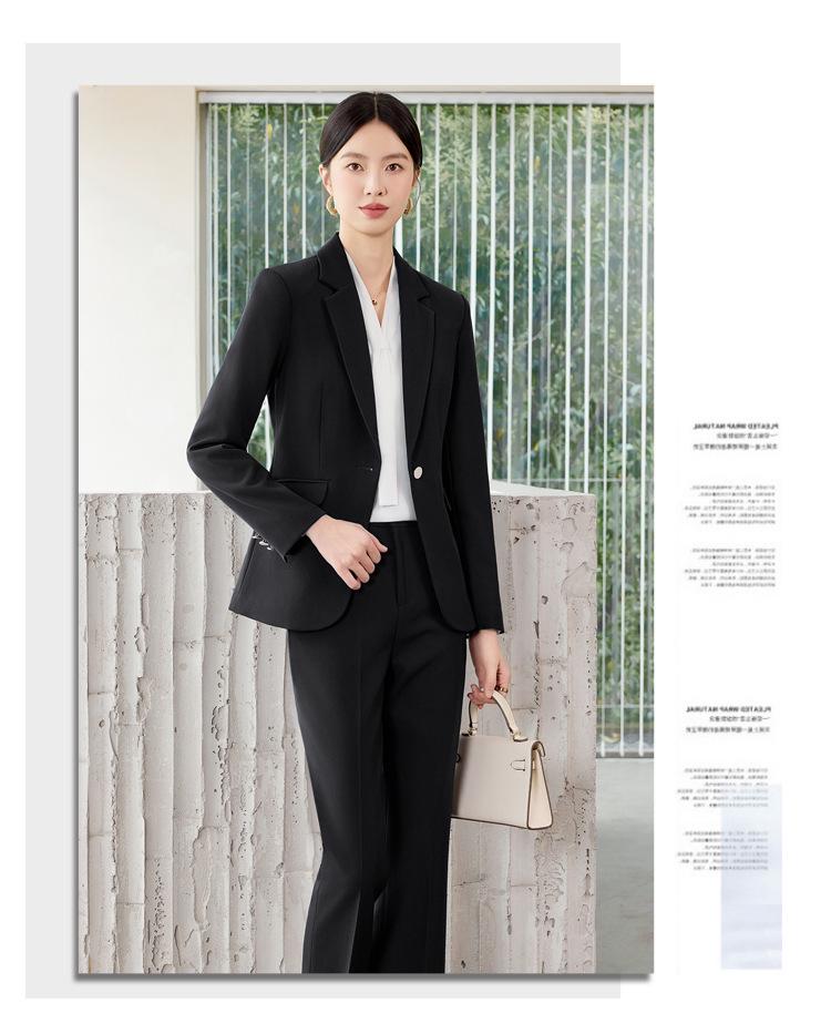 Women's Professional Suit Set: Formal Workwear for Spring and Autumn - High-End Pantsuit for Hotel Sales Managers