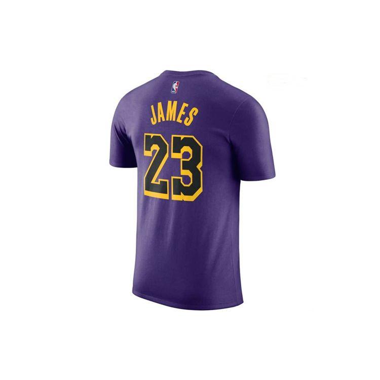 Nike City Edition Jersey 2018-2019 Los Angeles Lakers James 23 T-Shirt Men Tops Blue Purple AO0897-551