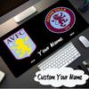 Custom Name Mouse Pad Aston Villa Fc Crest Mouse Pad, Gaming Mouse Pad, Keyboard Pad, Desk Decor for Computer Notebook Fan Birthday Gift