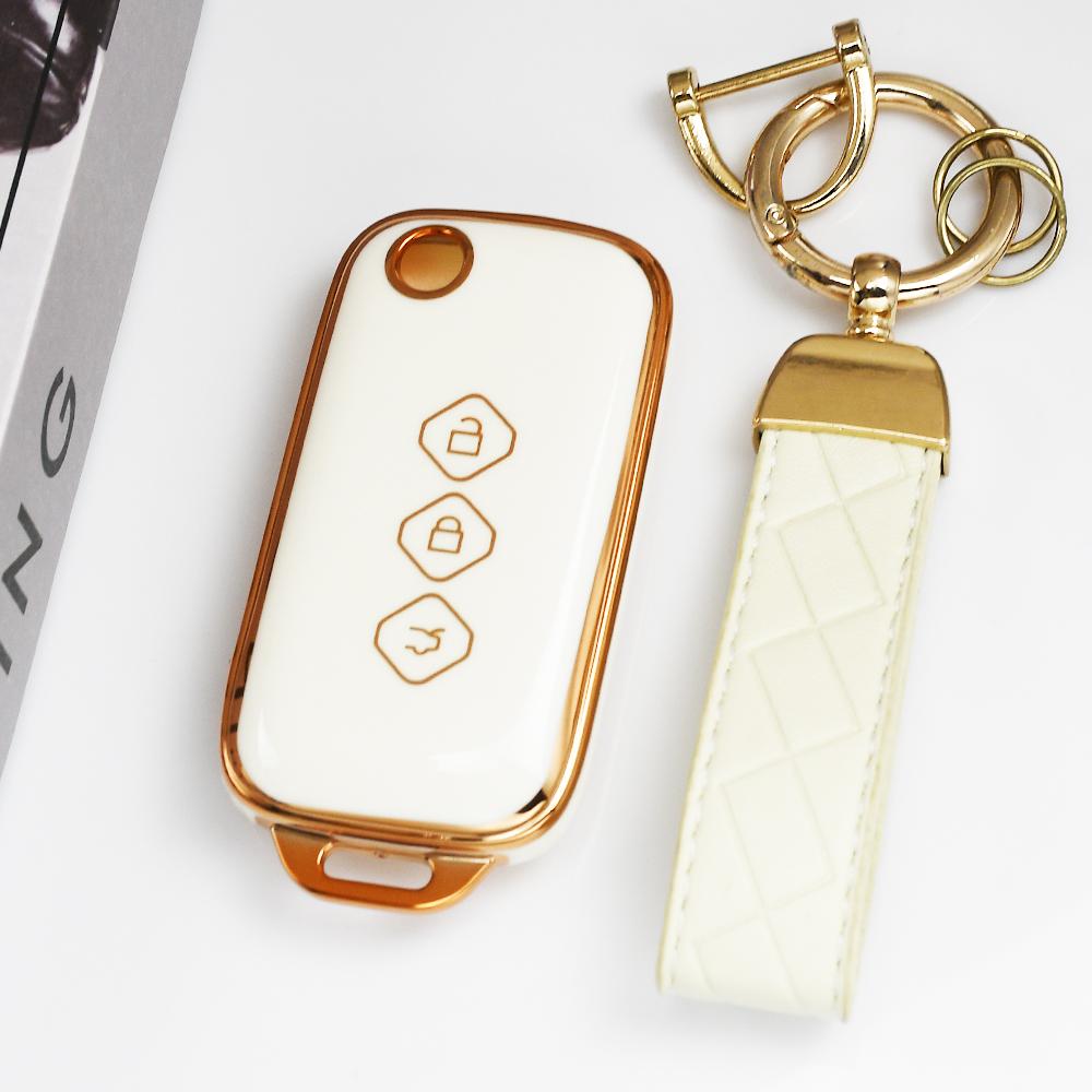 Auto Key Accessories For Wuling Hongguang S Baojun Rs 530 630 Chevrolet Aveo Trax Groove Captiva  Soft Tpu Flip Car Key Case