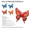 Mit werkzeuglosem Haken Schmetterling Wandkunst Dekoration Bunter Metallschmetterling Außenskulptur Garten