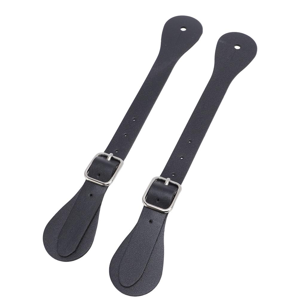 Paar Sporenriemen aus Synthetikleder Verstellbare Länge 22cm lang Western Cowboy Sporenhalter für