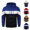 Herren-Pullover mit Reißverschluss, langärmelig, Kapuzen-Sweatshirt, Oberteil, Bluse
