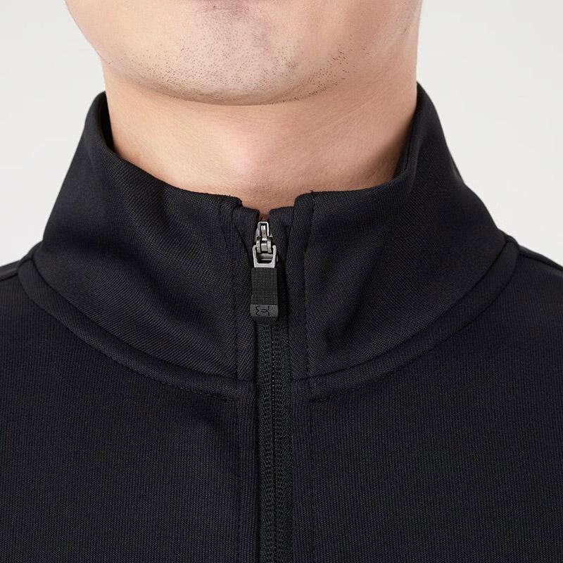 Under Armour Logo Knitted Jacket And Cuffed Knitted Pants Casual Sports Set Men Sets Black 21500437-001+23600704-001