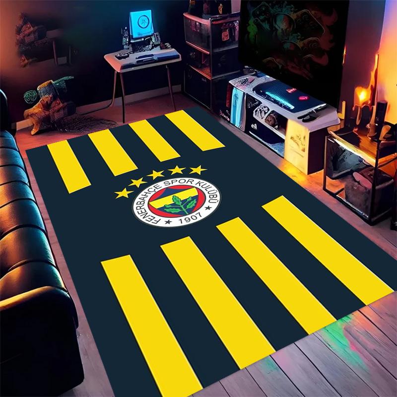 Eredità Fenerbahçe: Tappetini per pavimenti con stampa a motivi del 1907 Zerbino Cuscino per sedia da ufficio per stanza