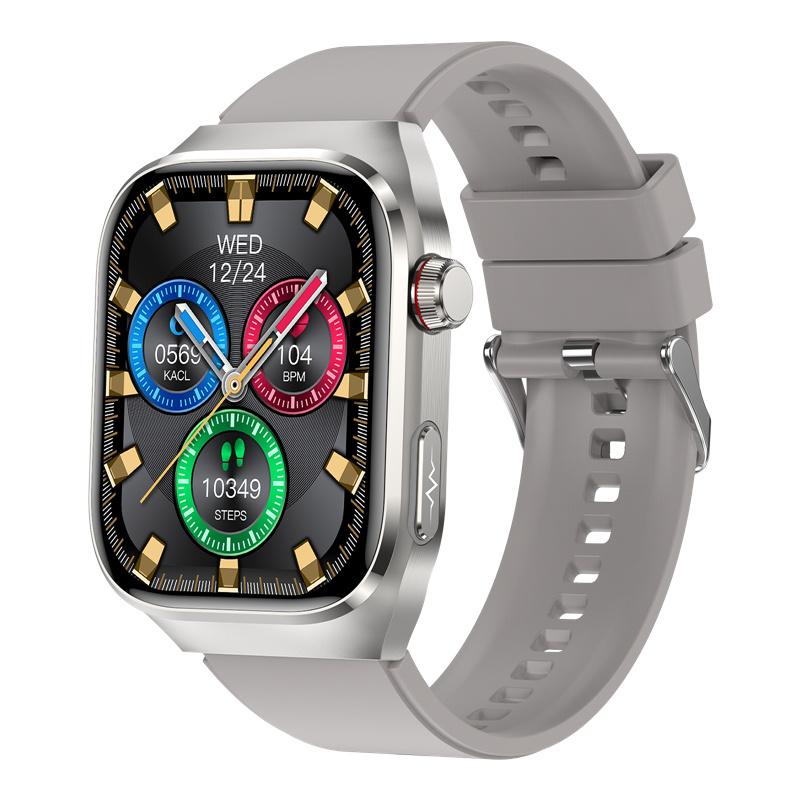 

Чоловічий смарт-годинник TK16 Amoled 2.04 дюйми Великий екран BT Дзвінок Голосовий ШІ ЕКГ Моніторинг здоров я Спортивний фітнес-трекер Жіночий смарт-годинник срібний