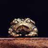 Vintage Brass Toad Charm Bead For EDC Paracord Bracelet DIY Jewelry Making Supplies