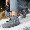 Cross-border Waterproof Non-Slip Winter Barefoot Cotton Shoes for Children: Warm, Velvet-Lined Snow Boots for Boys and Girls (Middle and Big Kids)
