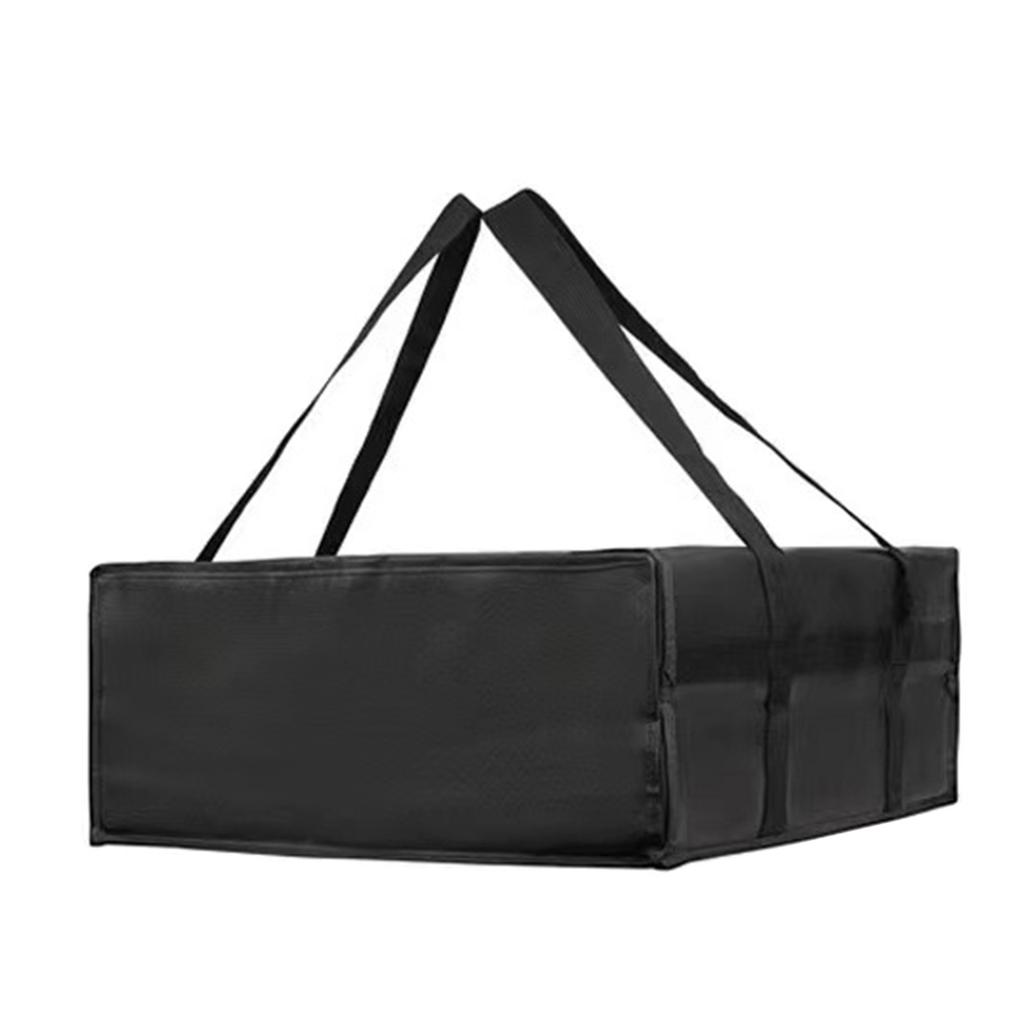 Insulated Bag with Handle Waterproof Nonwoven Fabric Pizza Delivery Bag Portable Food Warmer for Outdoor Picnics
