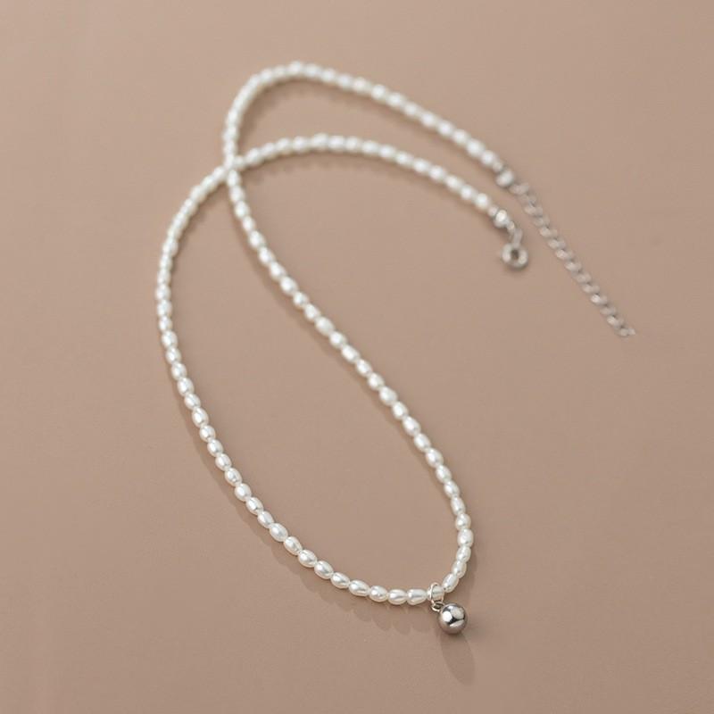 Natural freshwater pearl necklace simple temperament collarbone chain summer pendant pearl necklace neck chain